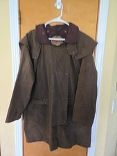 The Australian Outback Collection Oilskin Waxed Duster Jacket Coat W Liner Med