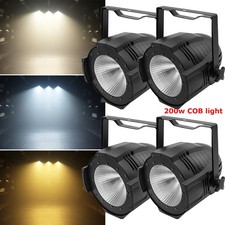 2/4PC 200W COB LED Par Light DMX Stage DJ Audience Blinder Light Warm Cool White