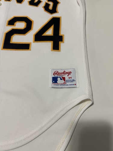 Rawlings Barry Bonds Pittsburgh Pirates home jersey Sz 44 Large - Picture 7 of 15