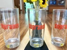 3 Sopranos Drinking Glasses HBO Barware Mancave Beer Glass Cocktail Glass