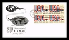 FIRST DAY OF ISSUE ARTMASTER COVER BLOCK OF 4 UNITED STATES AIRMAIL 20 CENTS