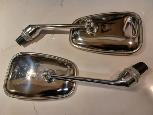 Desmo 1002 Boomerang Wing Fender Mirror 2 MGB Triumph New Old Stock NOS England