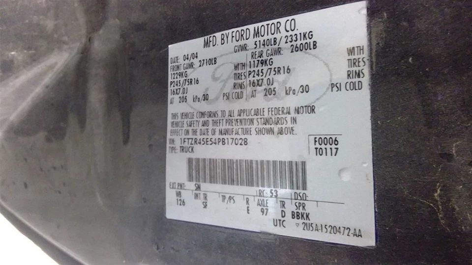 Dash Panel 4 Door Sport Trac Fits 98-05 EXPLORER 1664267 Foto 4 de 4