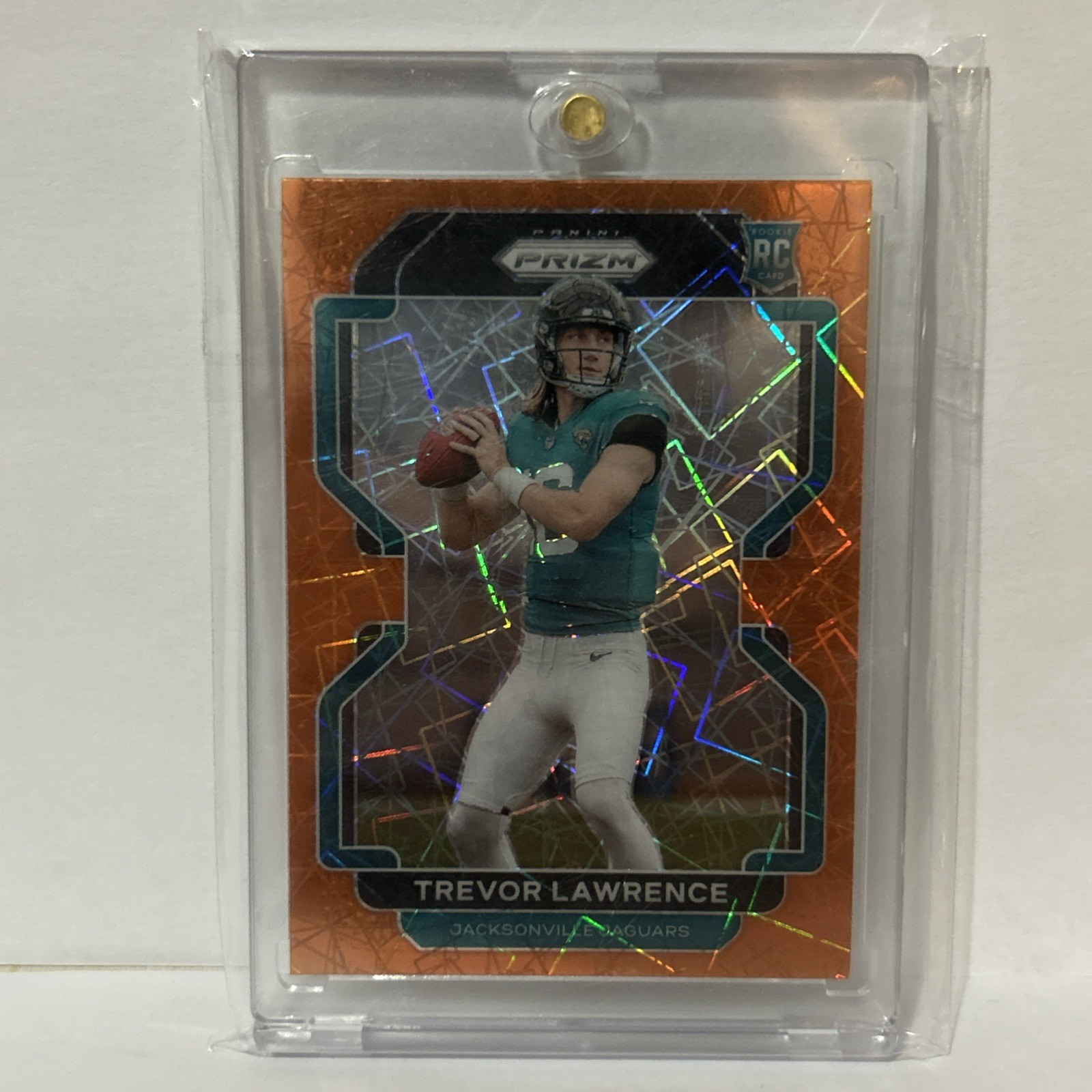2021 Panini Prizm Trevor Lawrence RC Orange Lazer Rookie #331 Jaguars