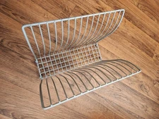 V-Shaped Modern Magazine Rack in Matte Putty Finish