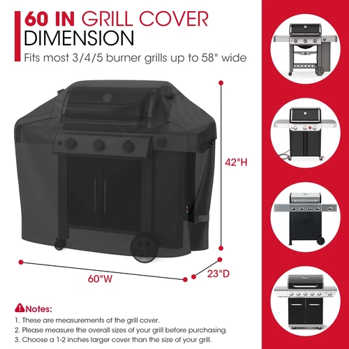 Unicook 60 in. Heavy Duty Waterproof Barbecue Grill Cover - Thumbnail 5