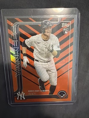 2025 Topps Update - Rookie Debut Ben Rice #US25 Holiday Orange & Black Foil (RC)