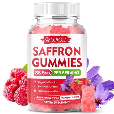 MEENCCD Saffron Gummies for Kids & Adults - 10-in-1 60 Count (Pack of 1) 