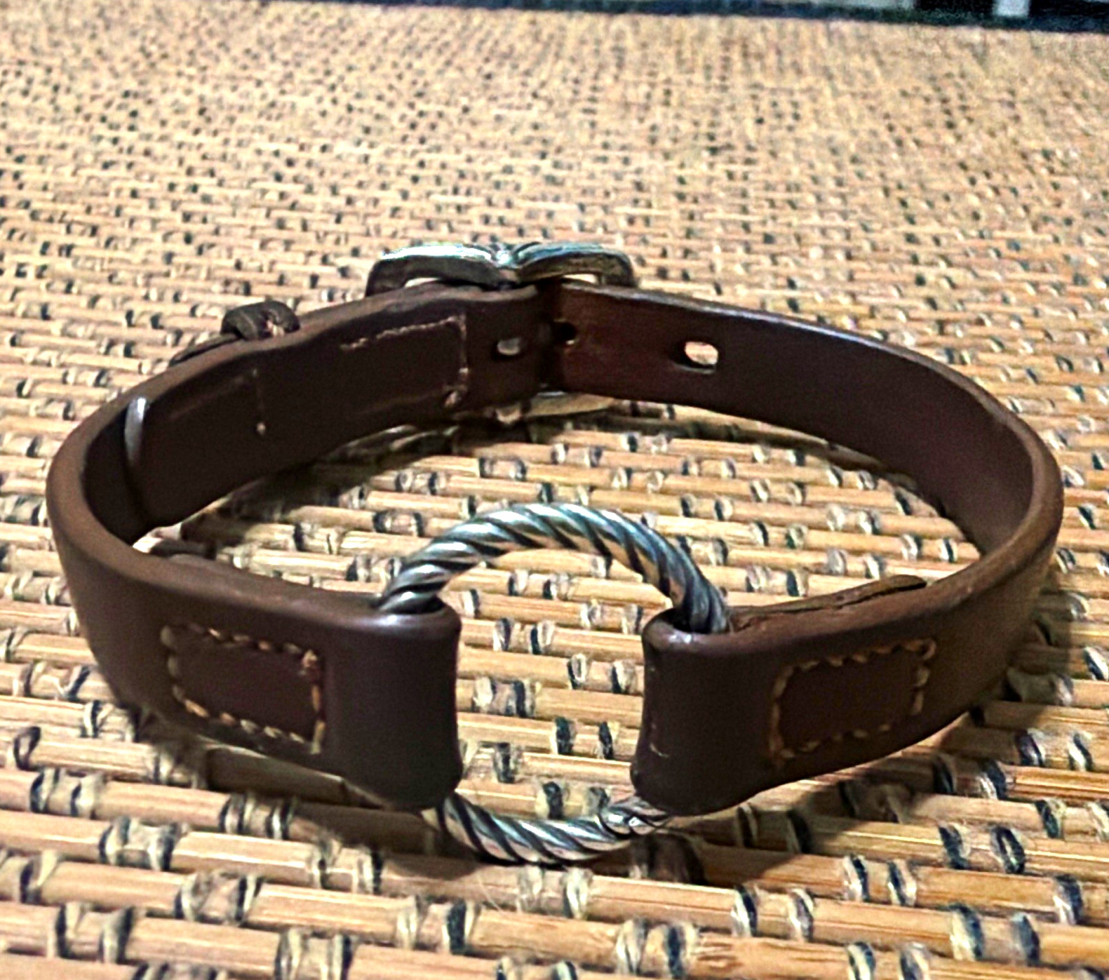 James Avery Retired Brown Changeable Charm Leather Bracelet