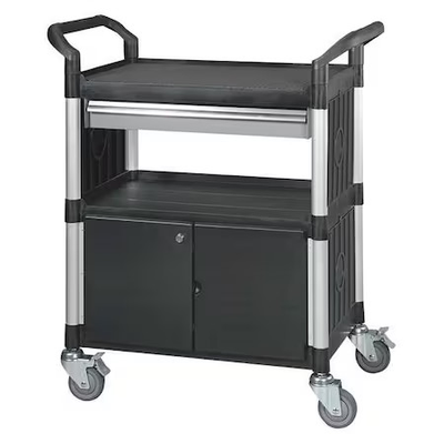 #ad Enclosed Service Cart Fiber Glass Polypropylene 400 Lb Load Capacity 3 $327.99
