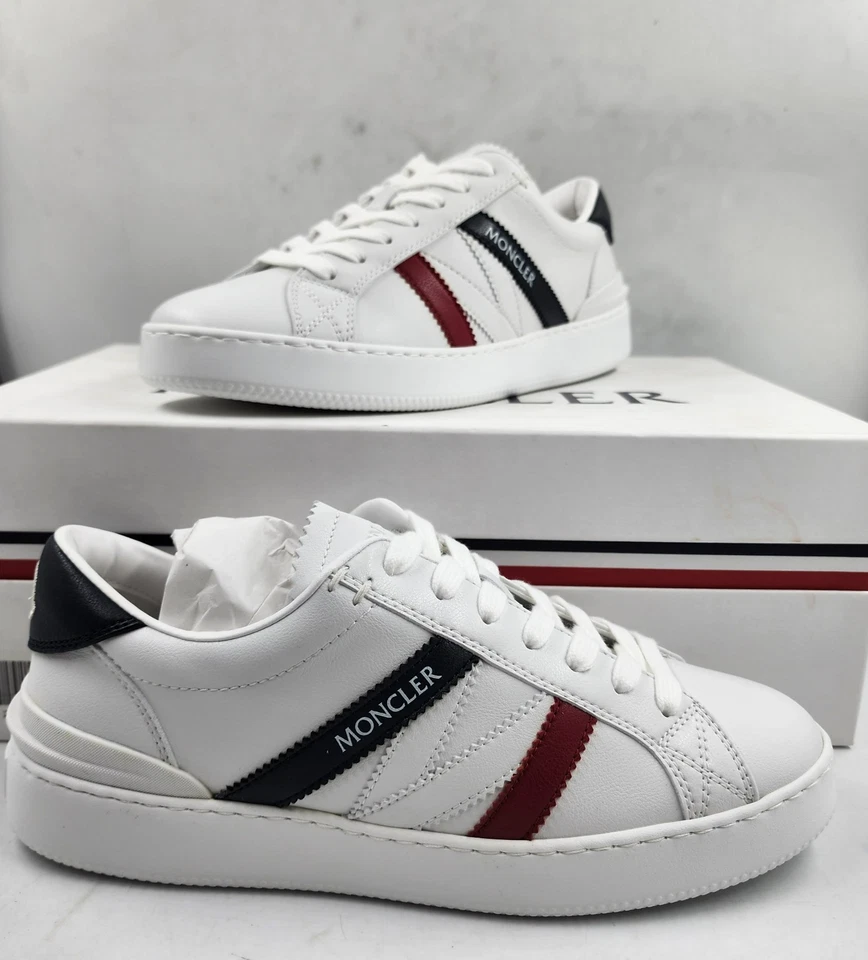 Moncler Monaco Zapatillas bajas Para hombres 39.5/6.5 EE. UU. Blanco Multi Punta Redonda Con cordones Foto 2 de 4