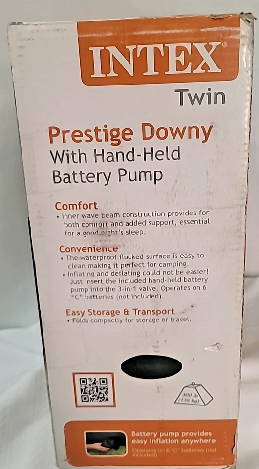 Intex Prestige Downy Airbed Kit with Hand Held Battery Pump, Twin 66967E - Image 2 of 4