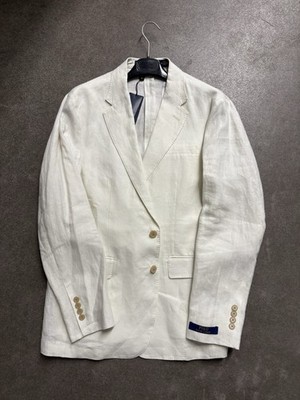Weißer Leinen Blazer Ralph Lauren Herren Gr. 42R - Neu, Old Money Sommer Style