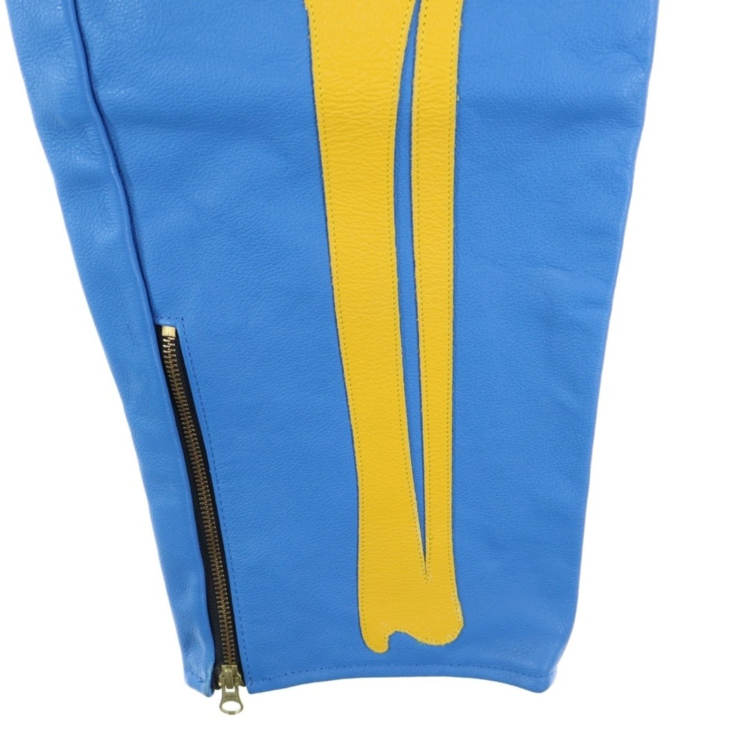 SUPREME 17aw X Vanson Leather Bones Pant Bone Racing Pants Blue Used ad3bad60ad0 thumbnail 5