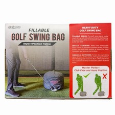 Go sports fillable golf swing bag impact position trainer 15.5 x 9.5 golfing.