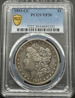 1893-CC CARSON CITY MINTED MORGAN SILVER DOLLAR PCGS VF30 04EGAA26