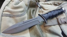 CUSTOM HANDMADE HIGH CARBON STEEL HUNTING BOWIE KNIFE WITH LEATHER SHEATH