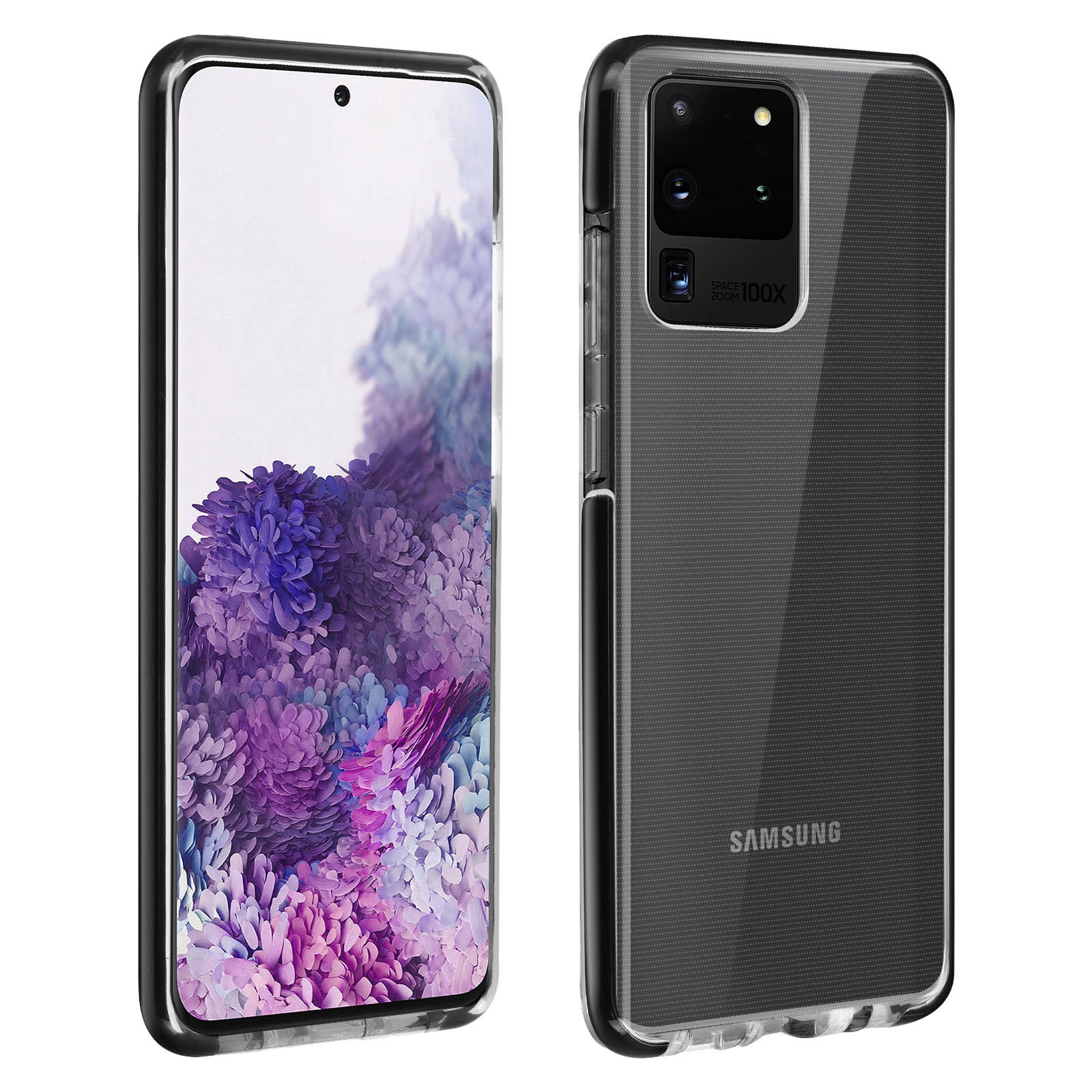 Protection Galaxy S20 Ultra bumper silicone souple transparent Akashi