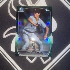 2023 Bowman Draft #BDC-82 Christian Oppor Chrome 1st Chicago White Sox grass /99