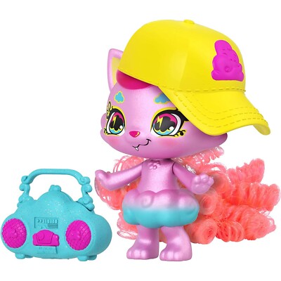 New Condition Unboxed CLOUDEES GIDDY KITTY Stereo Cat Kitten Figurine Toy Mattel
