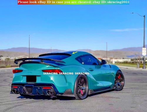 For Toyota Supra GR A90 2020-2023 Real Carbon Fiber Rear Trunk Spoiler Roof Wing - Picture 4 of 15