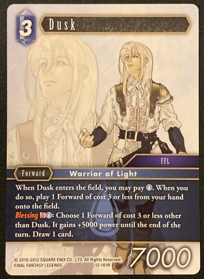 Dusk | 12-101R | Rare | Water | Forward | Opus 12 | Final Fantasy TCG
