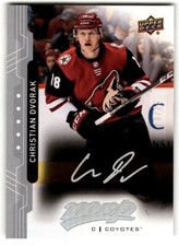 Christian Dvorak 2018-19 UD MVP Super Script /25 #134 Arizona Coyotes