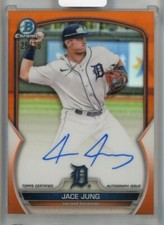 Jace Jung 2023 Topps Bowman  Chrome Prospect Autographs Orange #CPA-JJ 25/25