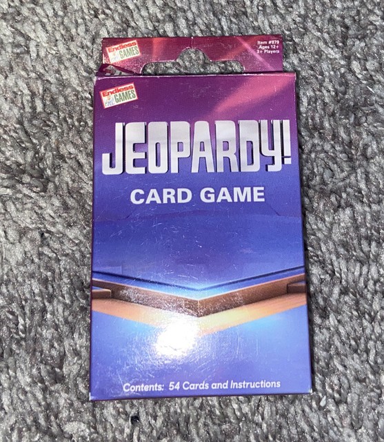 Jeopardy Card Game Endless Games Travel Size 3 Players Age 12 For Sale 