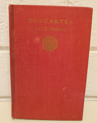 DESCARTES SELECTIONS 1927 The MODERN STUDENTS LIBRARY Vintage Philosophy Book