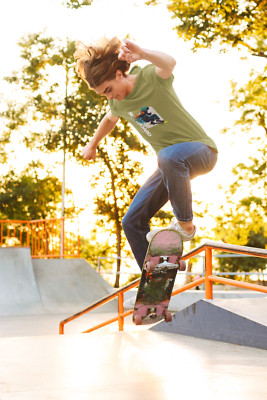 Never Stop Jumping - Unisex Skate Boarding T-shirt - Gravity is Overrated!