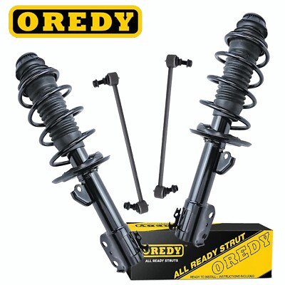 4PCs Front Struts + Sway Bar Kit for 2006 2007 2008 2009 2010 2011 Toyota Yaris