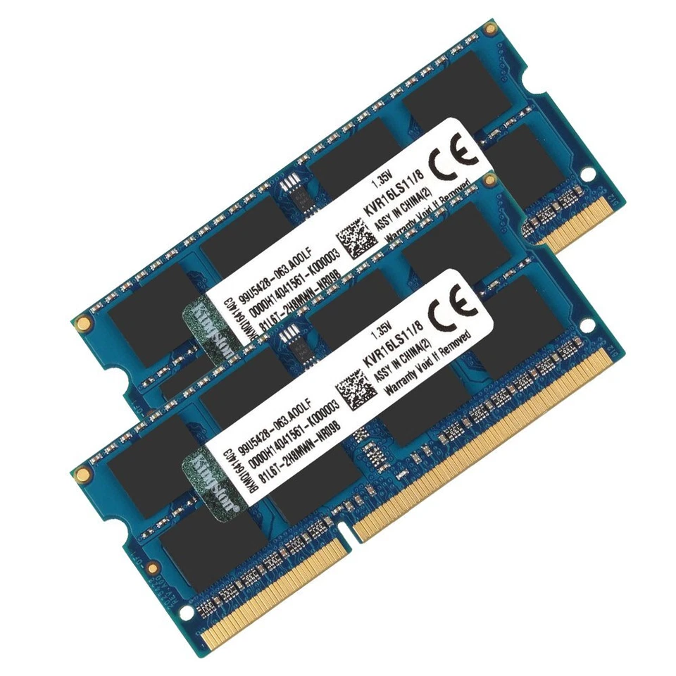 Kingston 16GB Kit 2x 8GB DDR3L1600MHz KVR16LS11/8 SODIMM Laptop Memory SDRAM UK - Image 3 of 4
