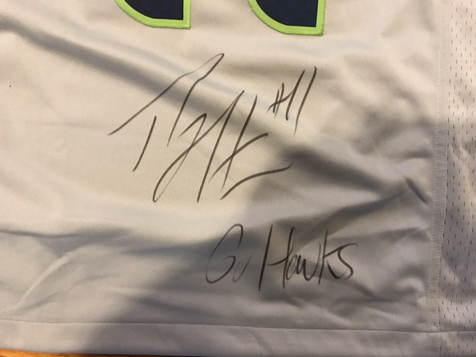 珀西·哈文签名球衣海鹰队 Go Hawks XL 耐克现场球衣全新带标签 PSA/DNA — 第 2/4 张图片