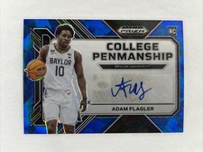 2023 Panini Prizm Draft Picks College Penmanship Blue Ice /75 Adam Flagler Auto