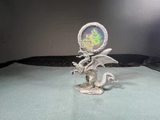 1 WINGED PEWTER DRAGON  HOLOGRAM AWESOME PIECE- LOTR Fantasy  AD&D