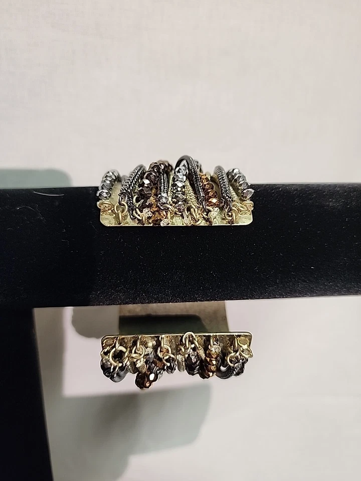 Браслет-манжета с металлическими кристаллами и бисером Kenneth Cole - Изображение 4 из 4