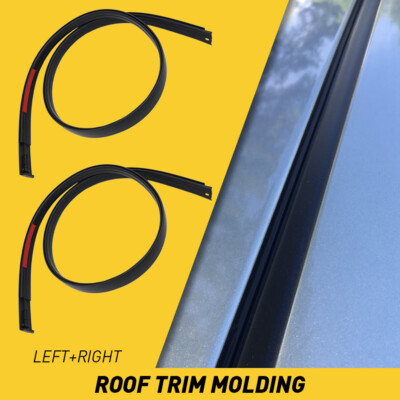 LEFT & RIGHT ROOF DRIP MOLDING For 07-21 TUNDRA CREW MAX 75552-0C060 EXV