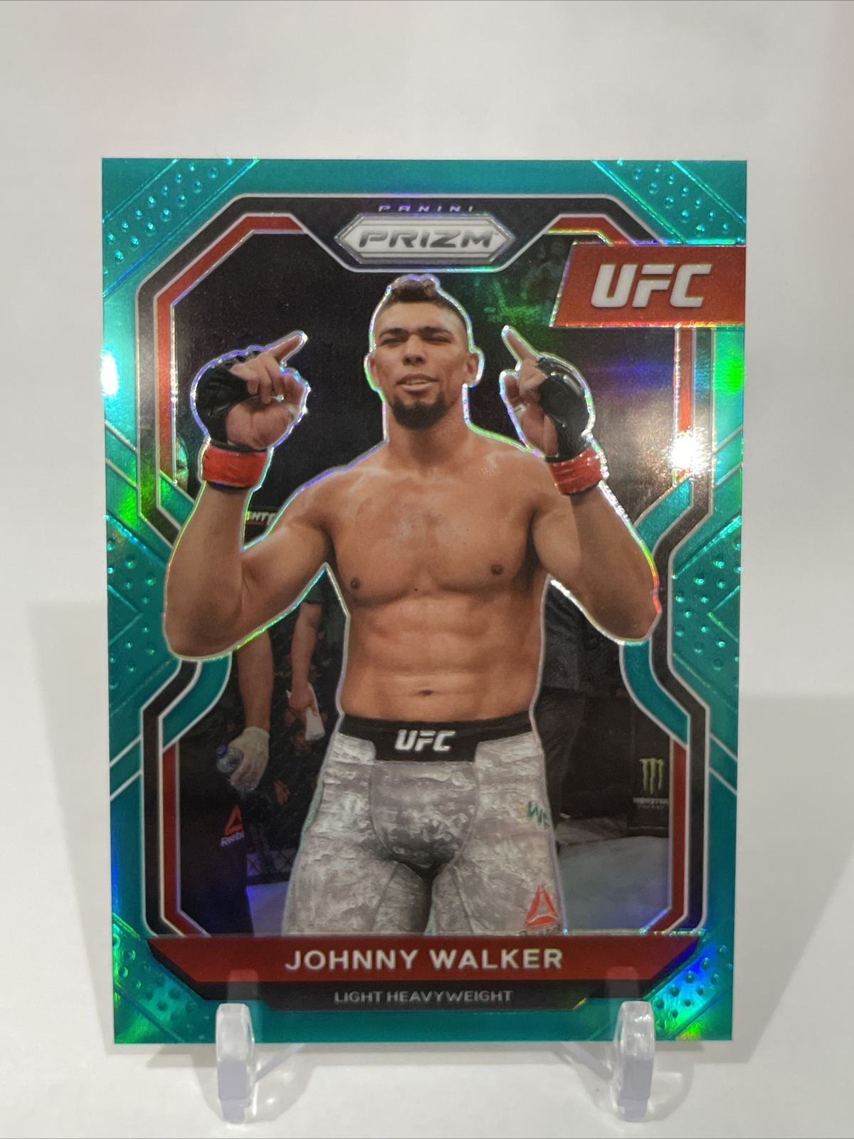 johnny walker teal prizm */49 2021 ufc panini mint Parallel Insert Hit Chase MMA