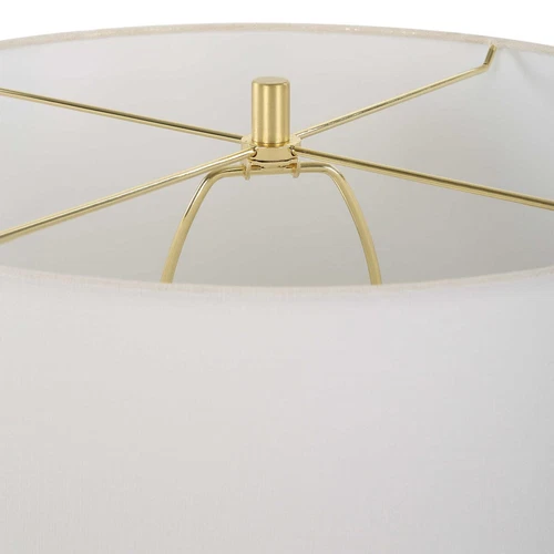 Porcelain Wrenley Table Lamp  Off-White Brass Finish Details ~ Uttermost 30258 - Picture 7 of 8