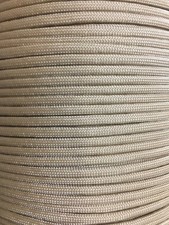 Tan 550 Paracord Type III 7 Strand Parachute Cord 10 25 50 100 Feet - USA Made