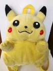 Vintage Pikachu Pokemon 10" Plush Stuffed Toy Yellow Backpack Bag Nintendo 1990s