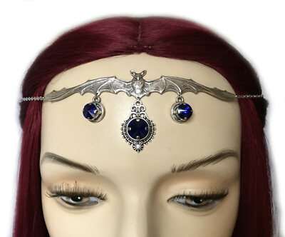 Gothic Vampire Bat Queen Medieval Victorian Circlet Crown Headpiece Headdress