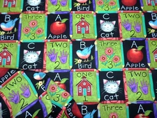 Quilting Cotton Springs Creative Susan Winget One Two Three Multi Colored  T42