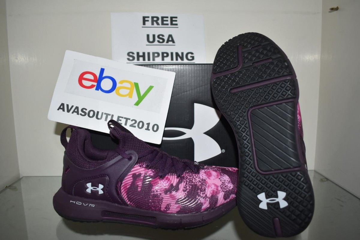 Under Armour Women's UA HOVR Rise Print Training Shoes 3024029 500 Purple  NIB