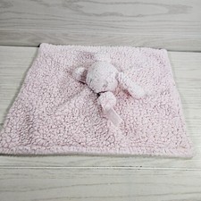 Blankets And Beyond Pink Bunny Plush Lovey Security Blanket pacifier tie