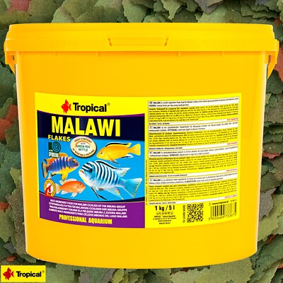 Tropical Malawi Flakes 5L Pflanzenfresser Mbuna Flockenfutter Aquarium