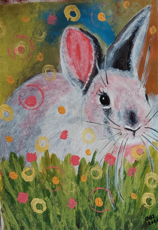 ART WORK BY PAUL BOKVEL SMIT ORIGINAL SIGNED SOUTH AFRICAN BUFF BUNNY 2242 NEW