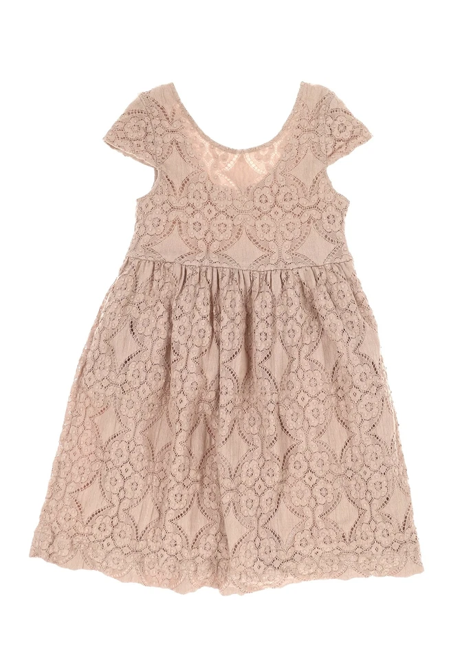 Vestido de renda rosa empoeirado Burberry feminino tamanho 14Y 164 cm - Imagem 2 de 4