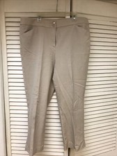 Chico s Womens Capri Pants Sz 2 US 12 Medium Beige Comfort Waistband, EUC